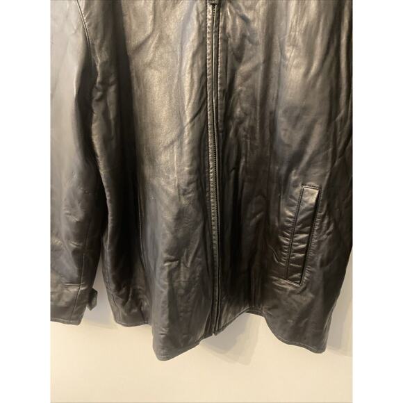 Vintage Today's Man TM Leather Jacket Black Size Large - Picture 3 of 10